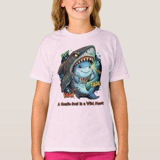 En skonsjäl i en vild mask Söt haj T Shirt