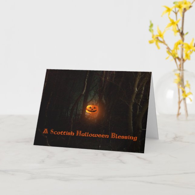 En skotsk Halloween-segen - - Kort (Gul blomma)