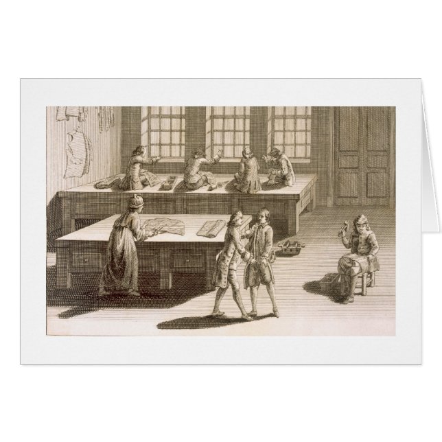 En skräddare seminarium, från 'den Encyclopedie Hälsningskort (Framsidan Horizontal)