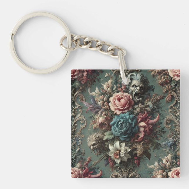En skrumpen Blommigt - utformning av en gotisk (Framsidan)