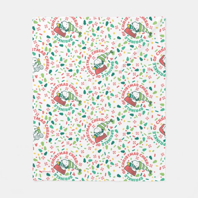 En skrynkling av julturen Mönster Fleecefilt (Framsidan)