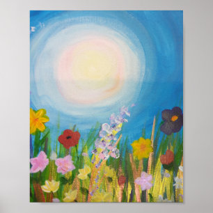 En skugga av vilda blommor poster