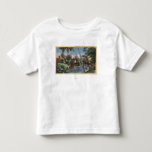 En skuggig reträtt ekar in parkerar t-shirt
