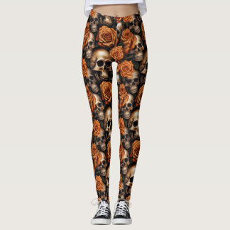 En Skull and Roses-seriedesign 9 Leggings