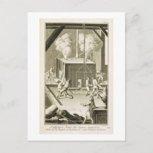 En skulptorgjuterie från "Encyclopedie des S Vykort