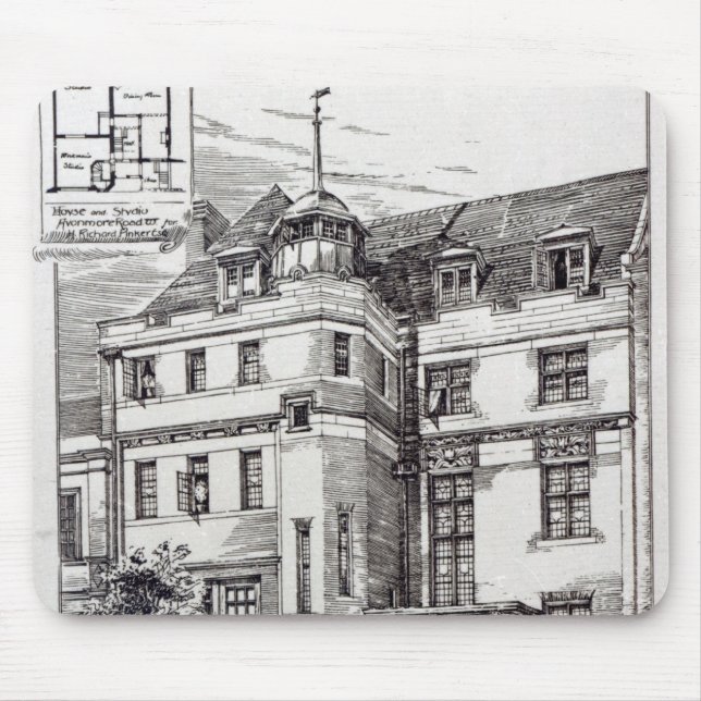 En skulptörstudio, 1892 musmatta (Framsidan)