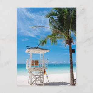 En skyddspost   Vitstrand, Boracay Vykort