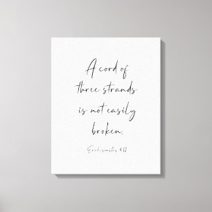 En sladd med tre strängar, Ecclesiastes 4:12 Canvastryck