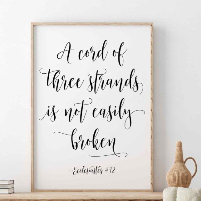En sladd med tre strängar, Ecclesiastes 4:12 Poster (Skapare uppladdad)