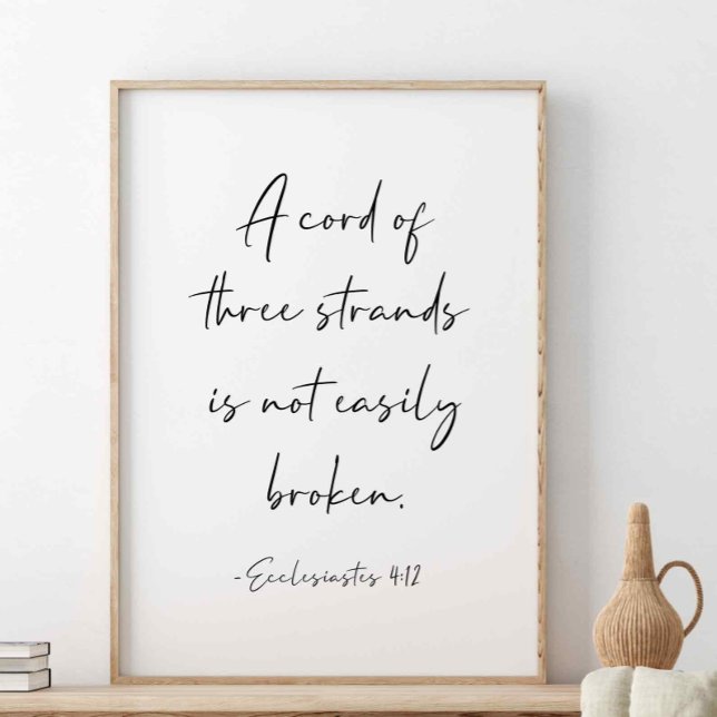 En sladd med tre strängar, Ecclesiastes 4:12 Poster (Skapare uppladdad)