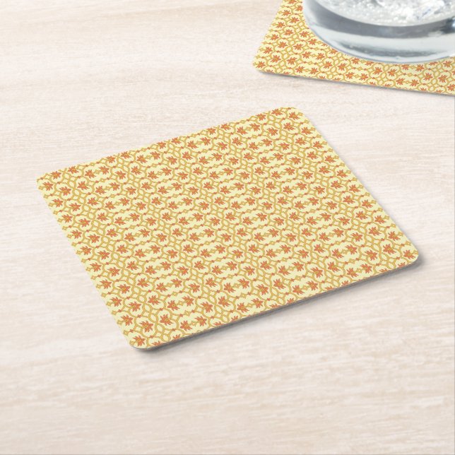en Slående gul och vit bakgrundsdesign Underlägg Papper Kvadrat (Vinklad)