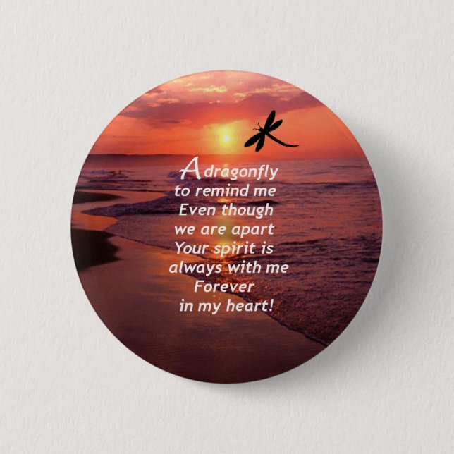 En slända som påminner mig knapp (Framsida)