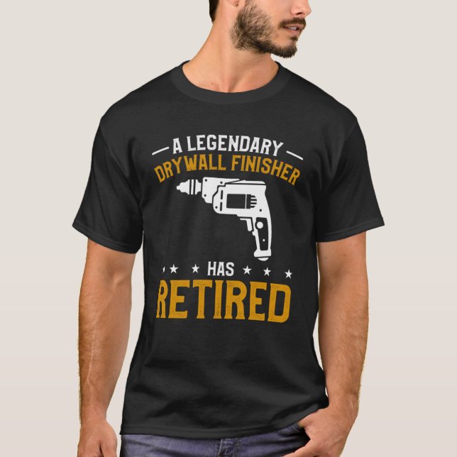 En slutförare av en förklarad Drywall har dragit t Shirt (Framsida)