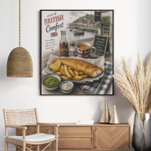 En smak av brittisk tröst   Traditionell fisk Poster