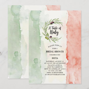 En smak av Italien, italiensk Möhippa Inbjudningar