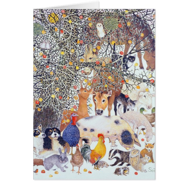 En smaklig fest hälsningskort (Framsidan)