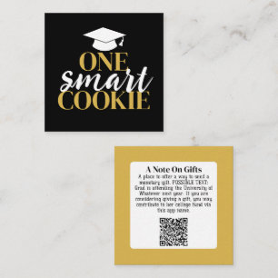 En smart cookie - Modern QR-kod för Studenten-gåva Tilläggskort