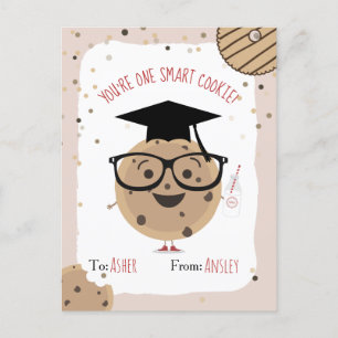 En Smart Cookie och Mjölk Kids Classroom Valentine Vykort