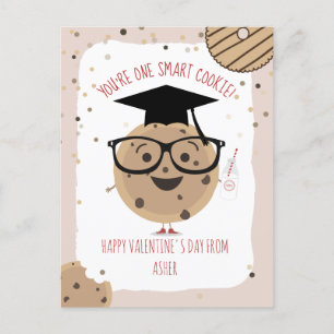 En Smart Cookie och Mjölk Kids Classroom Valentine Vykort