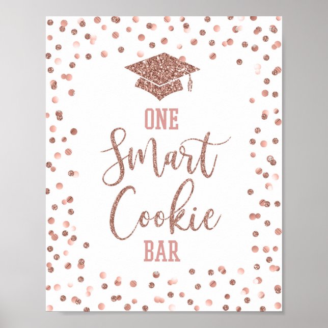 En smart cookie Pub Studenten undertecknar Ro Guld Poster (Framsidan)