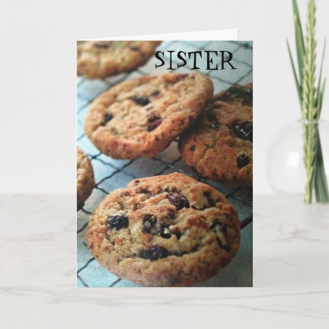 EN SMART COOKIE SISTER-BIRTHDAG KORT (Framsida)