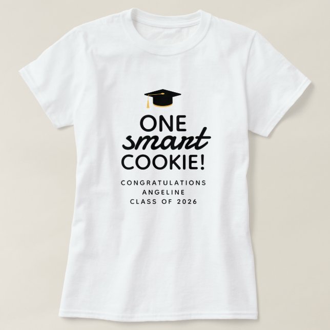 En smart cookie-Studentfest Firande T Shirt (Design framsida)