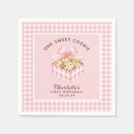 En smart cookie-tjej första födelsedag pappersservett