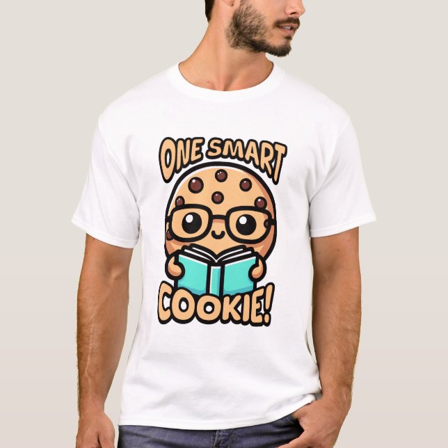 En smart kaka! Cute Cookie Pun T Shirt (Framsida)
