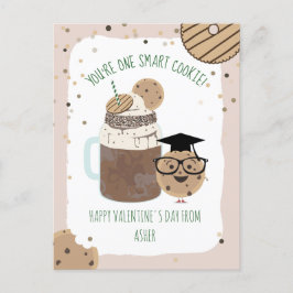 En smart kaka & Milkshake Klassrumsvalentin   Vykort