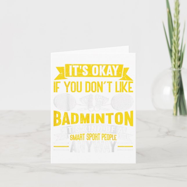 En smart People Sport ändå.. Funny Badminton Kort (Framsida)