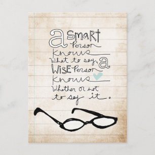 en smart person... vykort