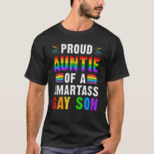 En smartass Gay Son Lgbt Ally Gay P T Shirt (Framsida)