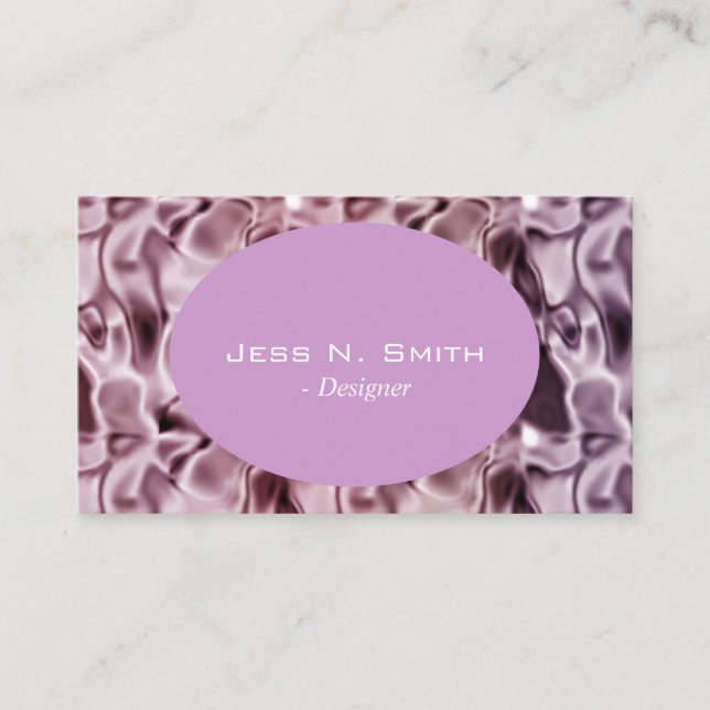 En smidig design, lila elegant visitkort (Framsida)