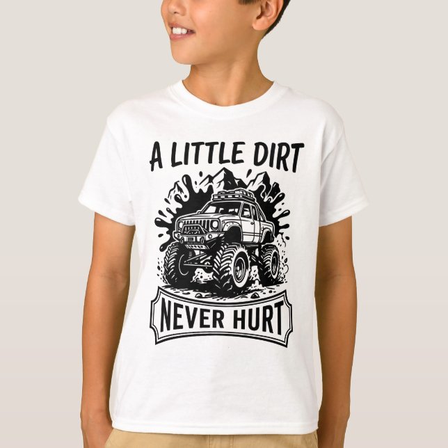En Smula Smuts Skadar Inte T-Shirt Offroad 4x4 Las (Framsida)