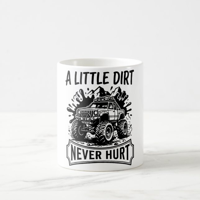 En Smula Smuts Skadar Inte T-Shirt Offroad 4x4 Las Kaffemugg (Center)