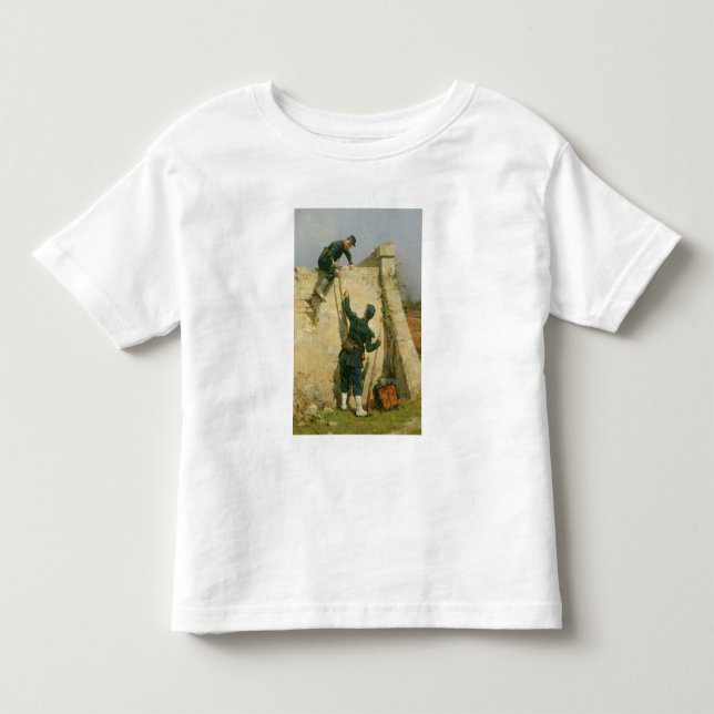 En snabb flykt (olja på panel) tee shirt (Framsida)
