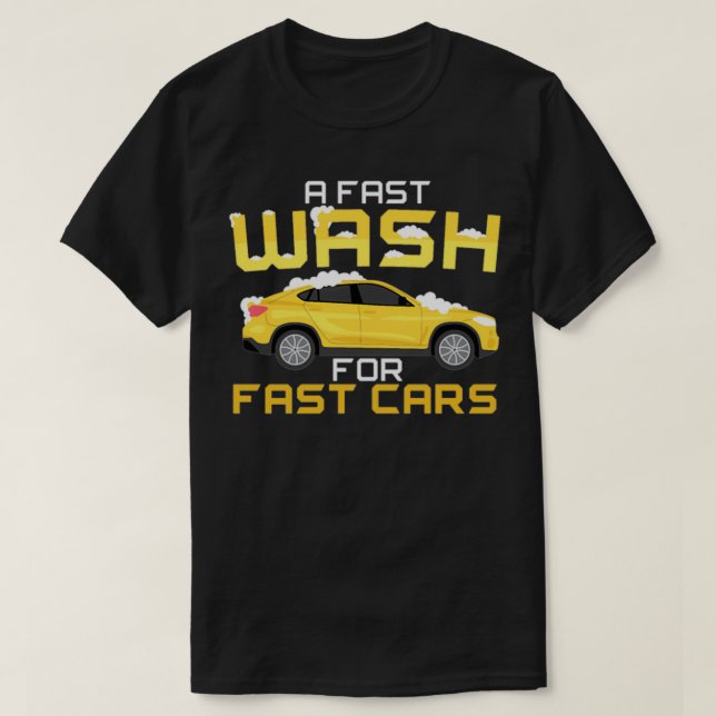 En snabb Tvätta för snabbbilsbilen Tvättar automat T Shirt (Design framsida)