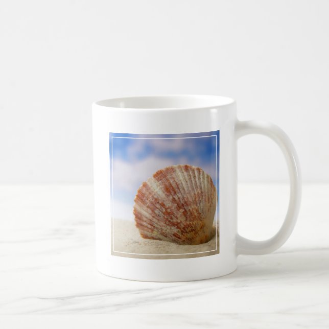 En snäcka Propped i sanden Kaffemugg (Höger)