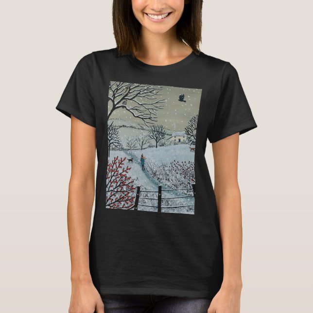 En snöig promenad grafik t-shirt (Framsida)