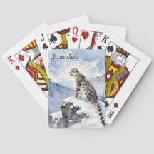 En snöleopard på snötäckt topp Personlig