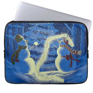 En snömannajul laptop fodral