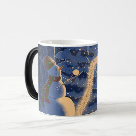En snömannajul magisk mugg