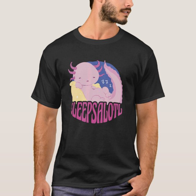 En snygg drömmande Axolotl T Shirt (Framsida)