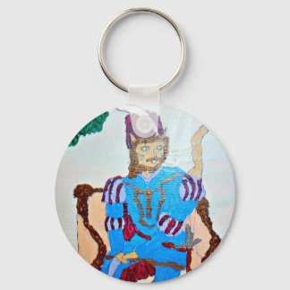 En snygg gentleman cat nyckelring