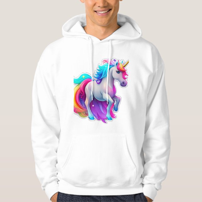 En snygg Unicorn-etikett 2 Hoodie (Framsida)
