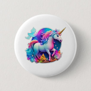 En snygg Unicorn-symbol Knapp
