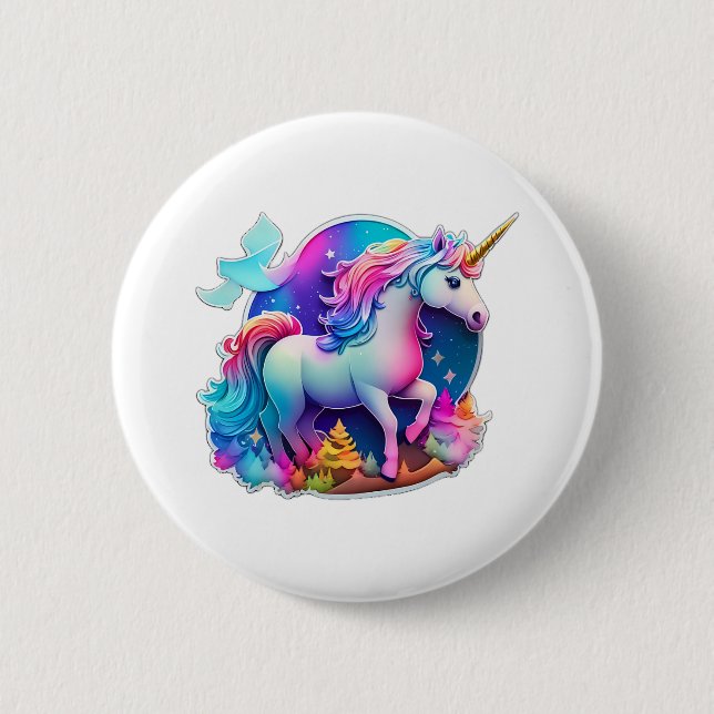 En snygg Unicorn-symbol Knapp (Framsida)