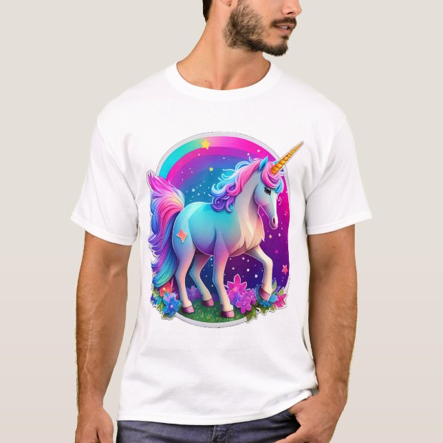 En snygg Unicorn T Shirt (Framsida)