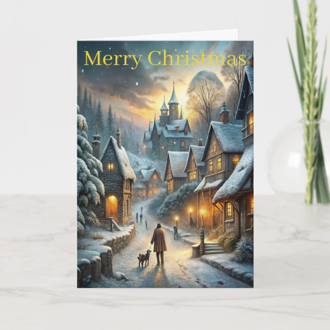 En snygg vinterscen helgkort (Framsida)