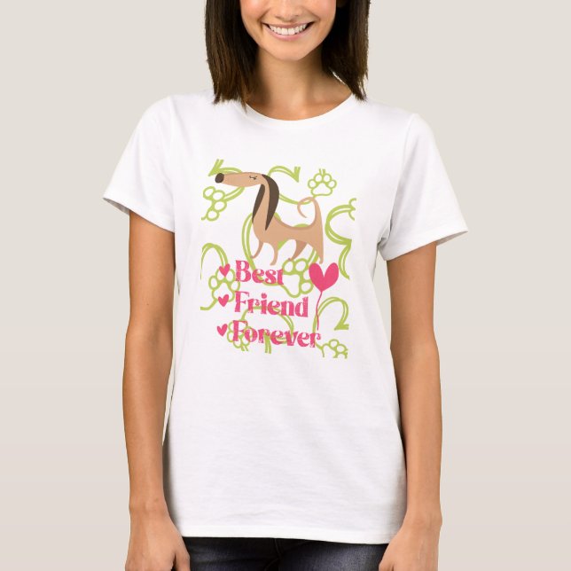 En snyggt T-shirt för hundälskare. (Framsida)